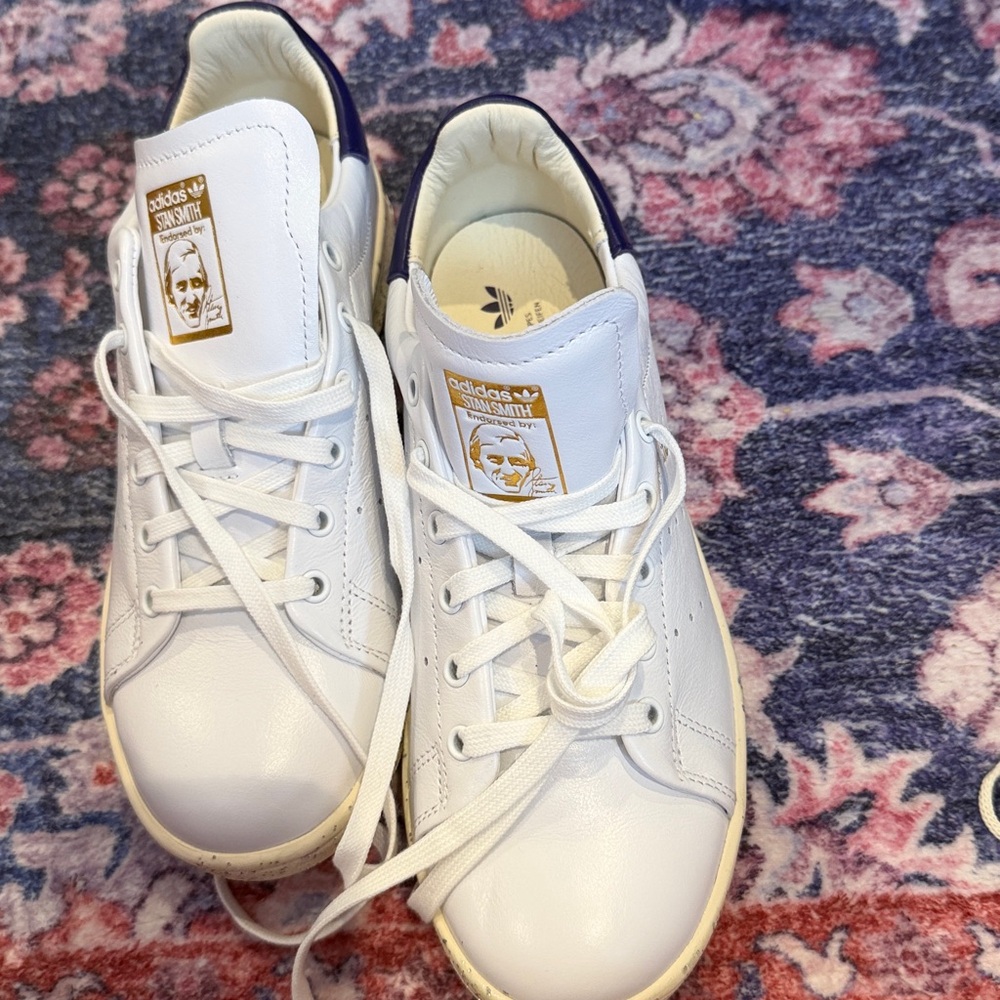 Adidas Stan Smith Leather Luxe white leather Mens 5 / Womens 6 NEW - Picture 5 of 7